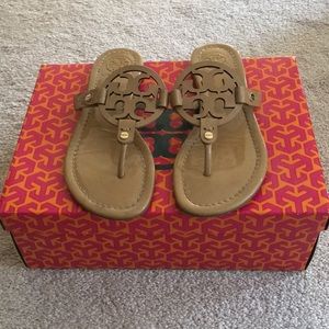 Tory Burch Nude Patent Miller Sandals 6